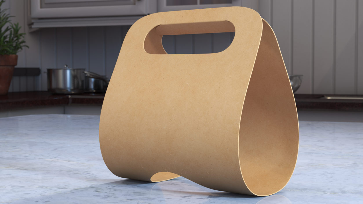 3D model Kraft Paper Take Away Cup Holder One Cup