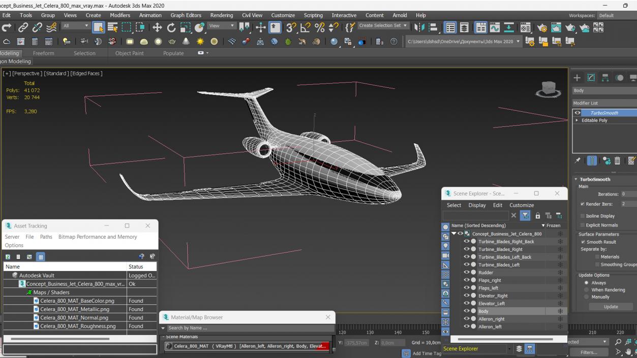 3D Concept Business Jet Celera 800