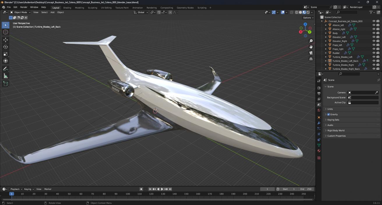 3D Concept Business Jet Celera 800