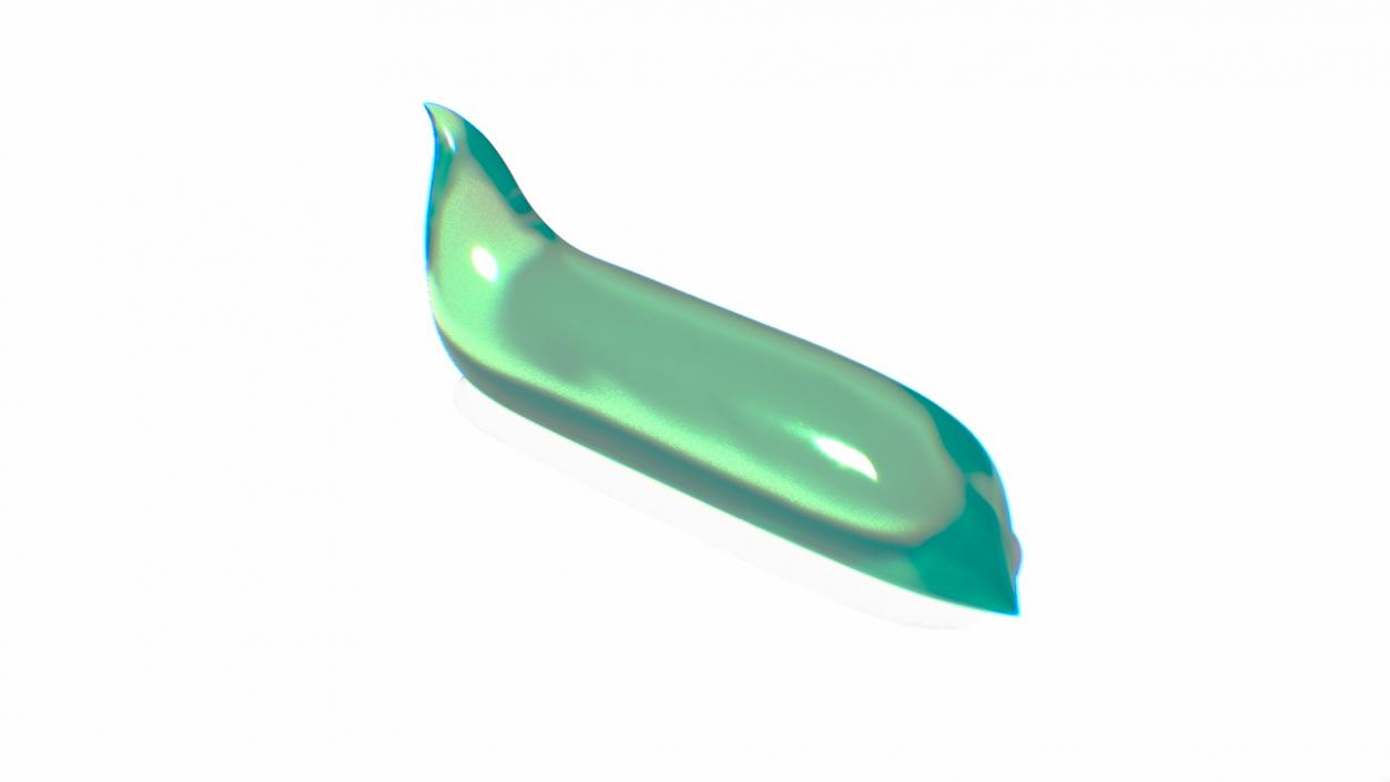 Squeezed Toothpaste Blue 3D model