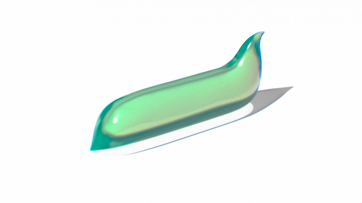 Squeezed Toothpaste Blue 3D model