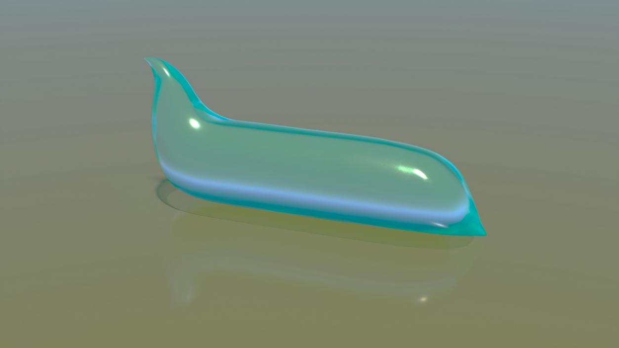 Squeezed Toothpaste Blue 3D model