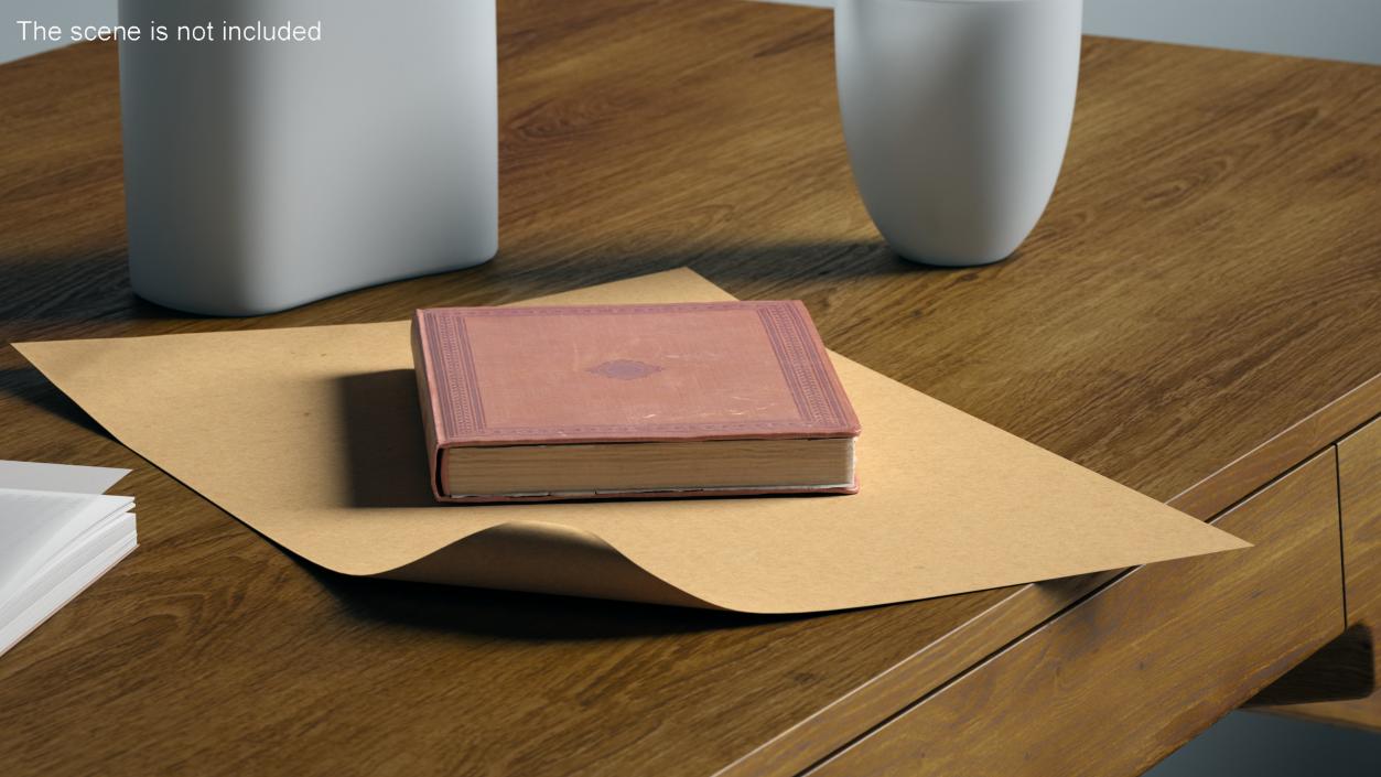 3D Brown Paper with Curled Corners