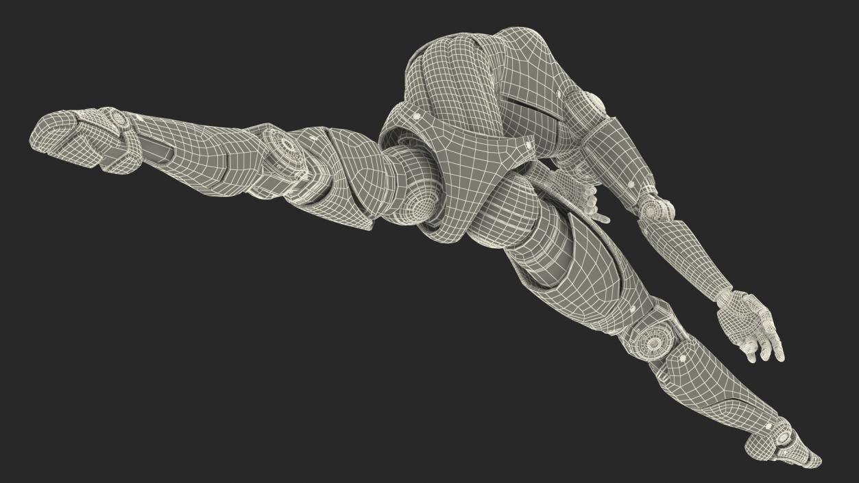 3D Female Cyborg Ballerina Pose model