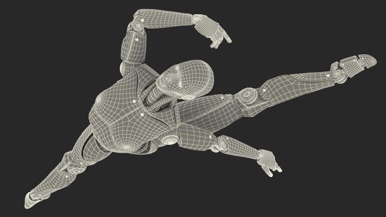 3D Female Cyborg Ballerina Pose model