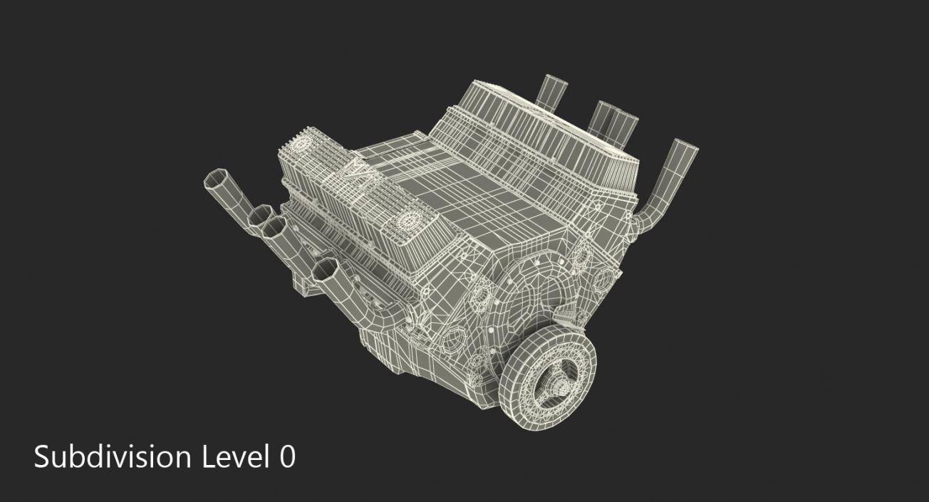 3D V8 Car Engine model