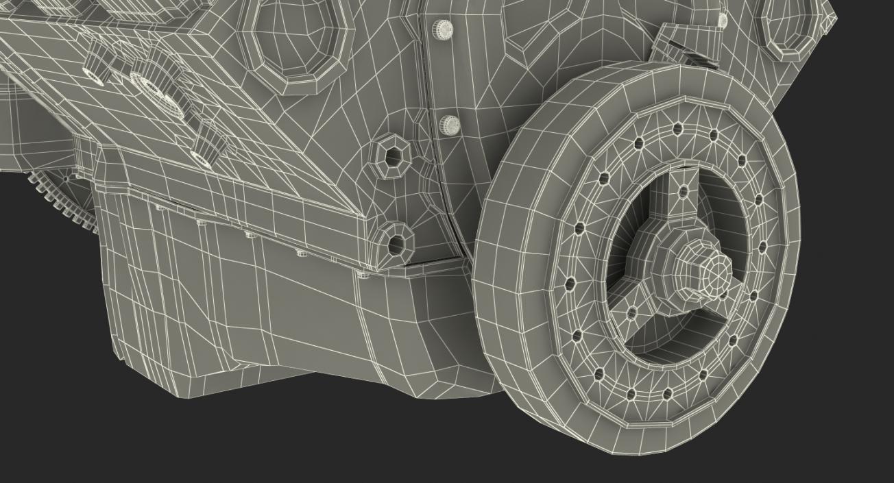 3D V8 Car Engine model