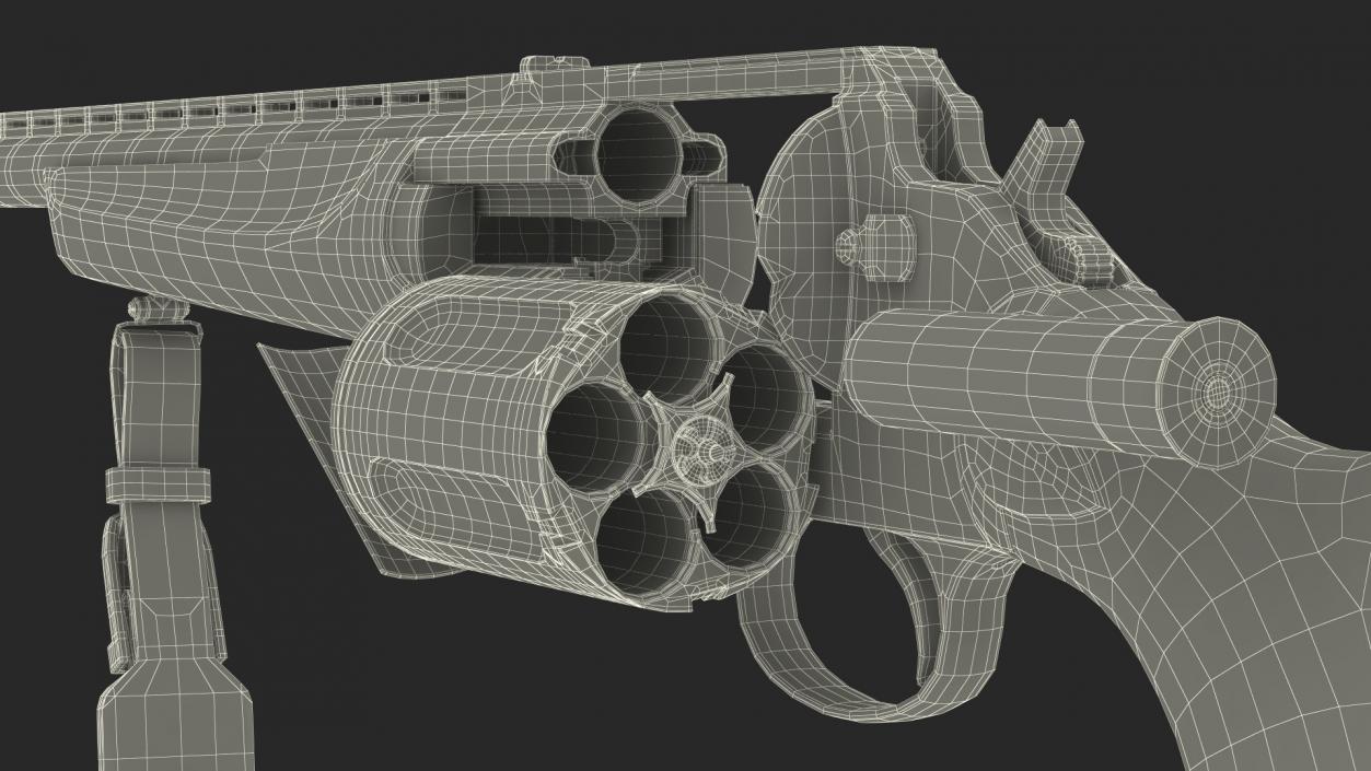 3D MTs-255 Revolving Hunting Rifle Wood Old Rigged for Maya