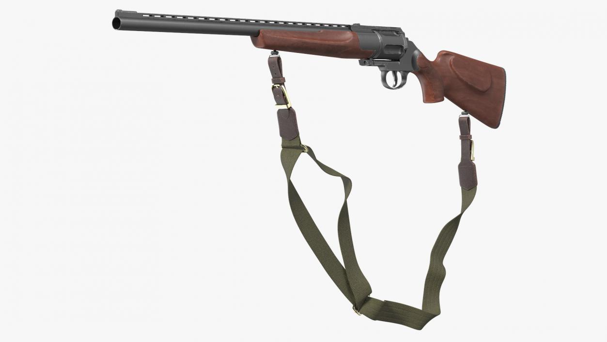 3D MTs-255 Revolving Hunting Rifle Wood Old Rigged for Maya