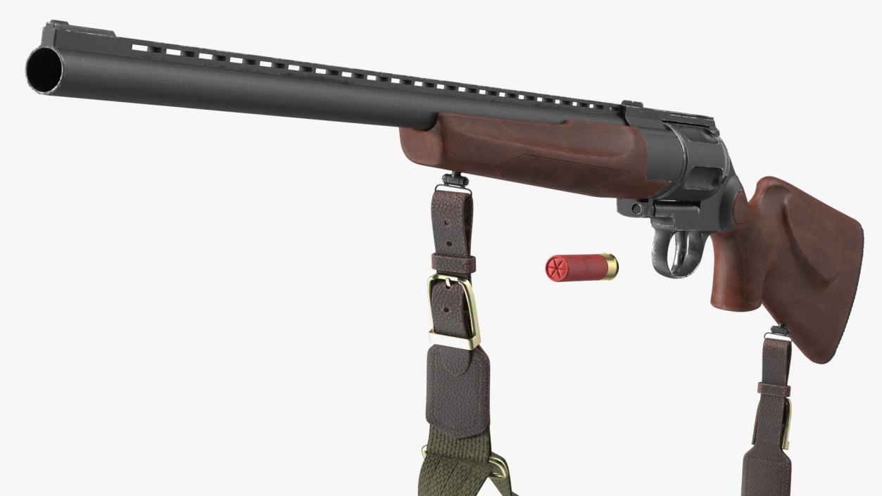 3D MTs-255 Revolving Hunting Rifle Wood Old Rigged for Maya