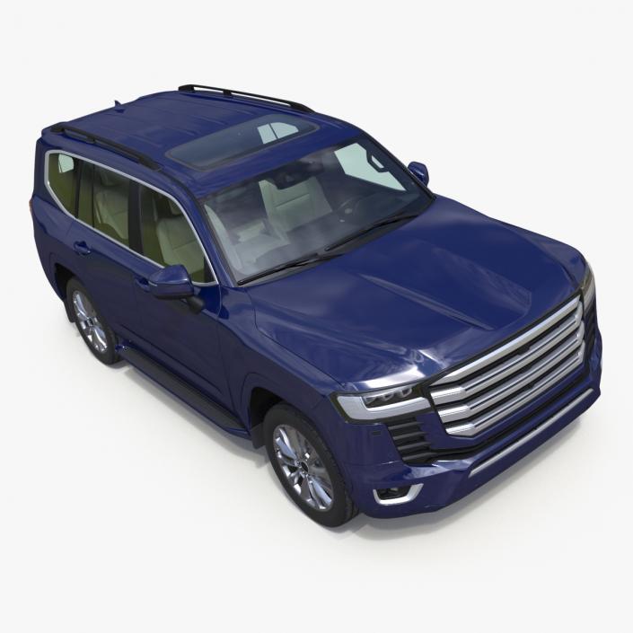 3D Dark Blue SUV model