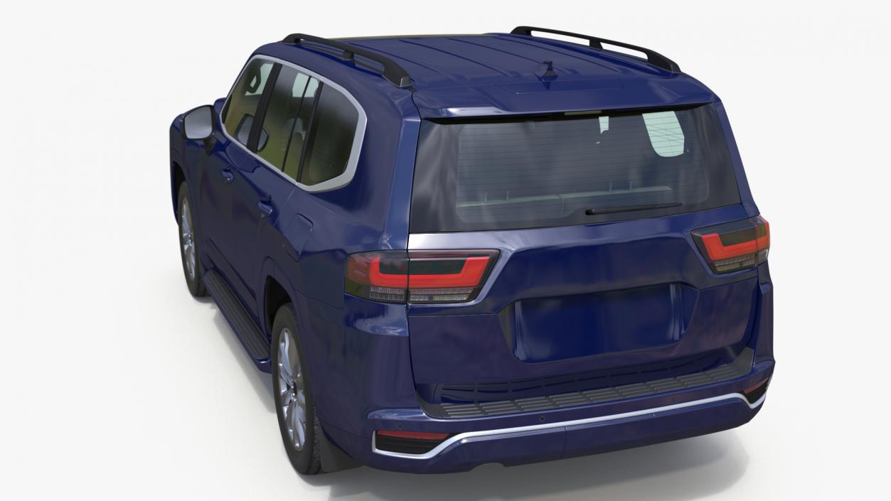 3D Dark Blue SUV model