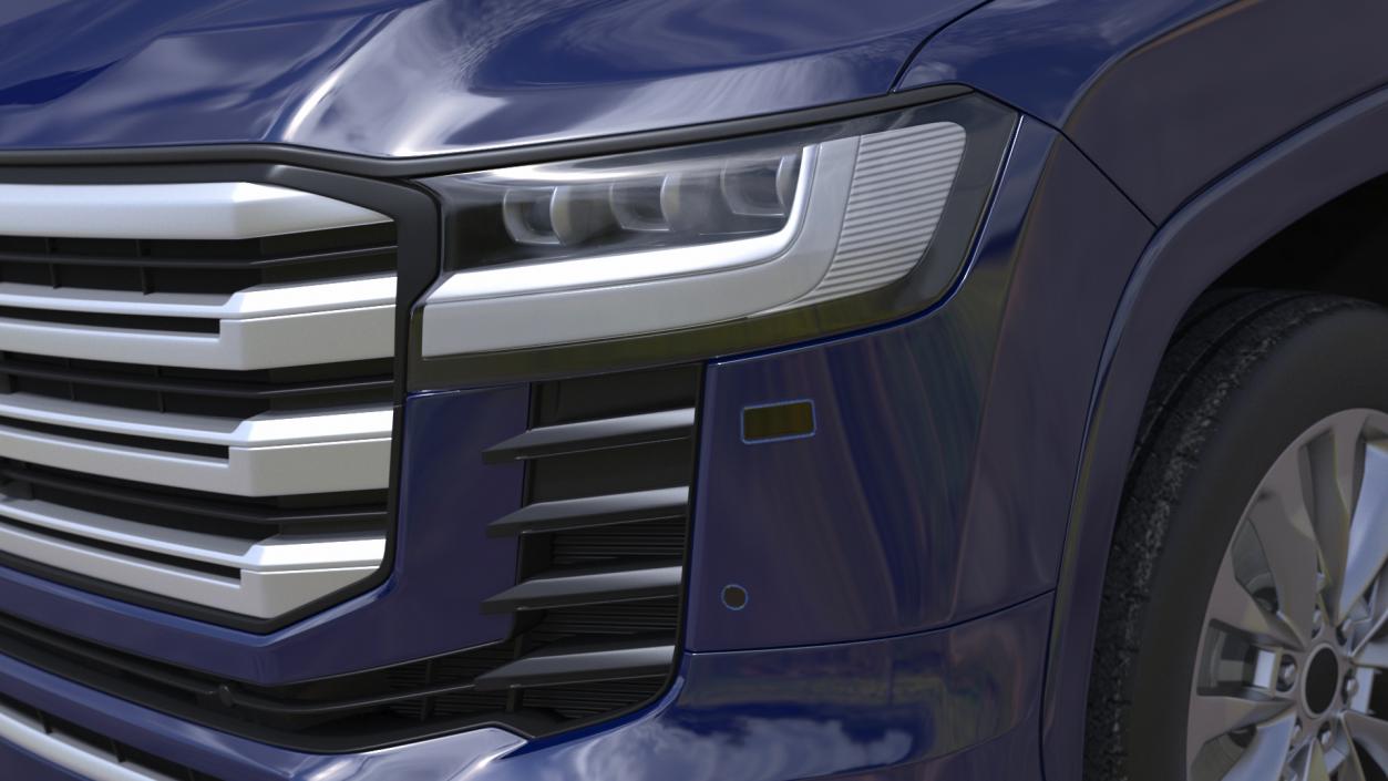 3D Dark Blue SUV model