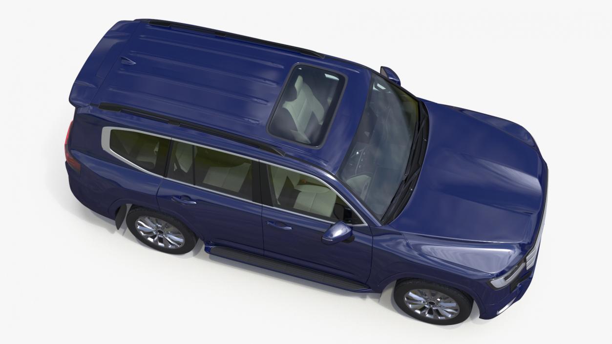 3D Dark Blue SUV model