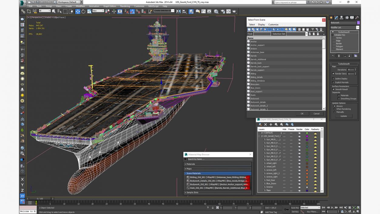 USS Gerald Ford CVN 78 3D