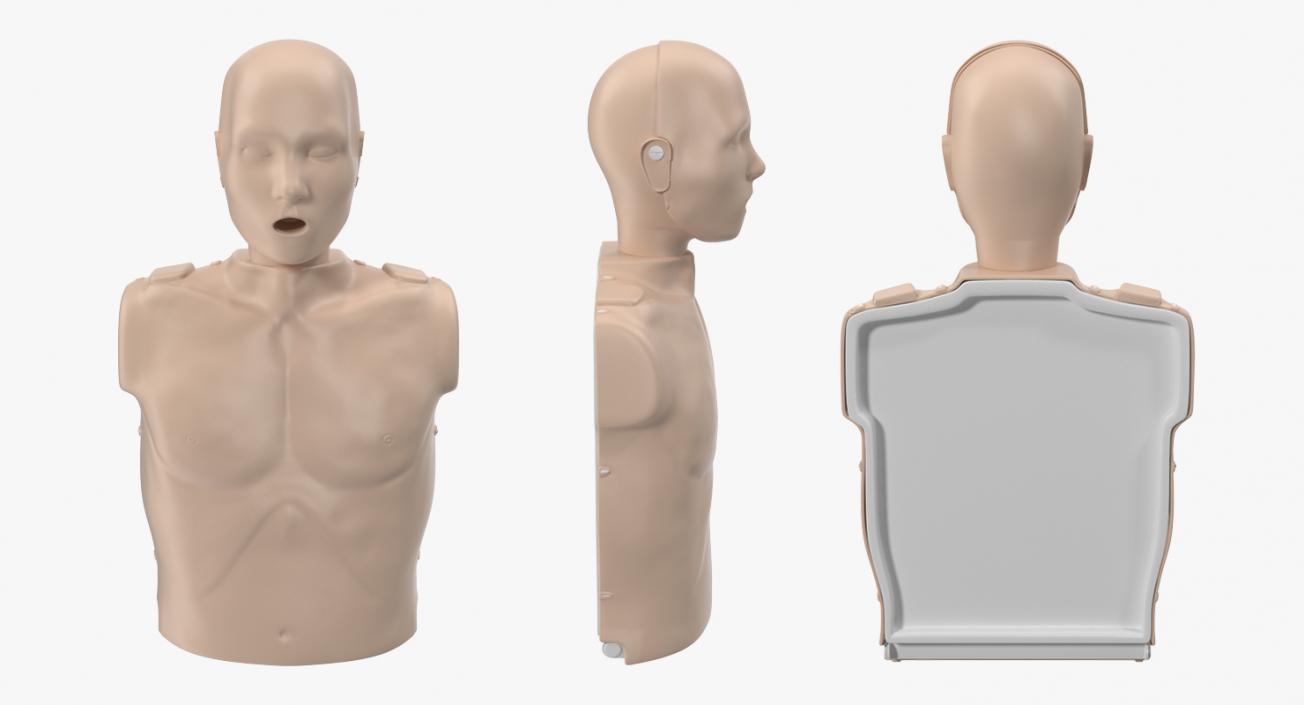 3D model First Aid Training with CPR Dummy Rigged