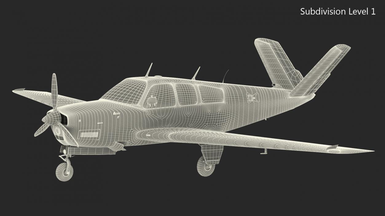 3D model Single Engined Aircraft V Tail