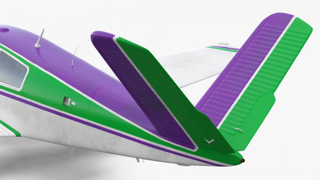 3D model Single Engined Aircraft V Tail