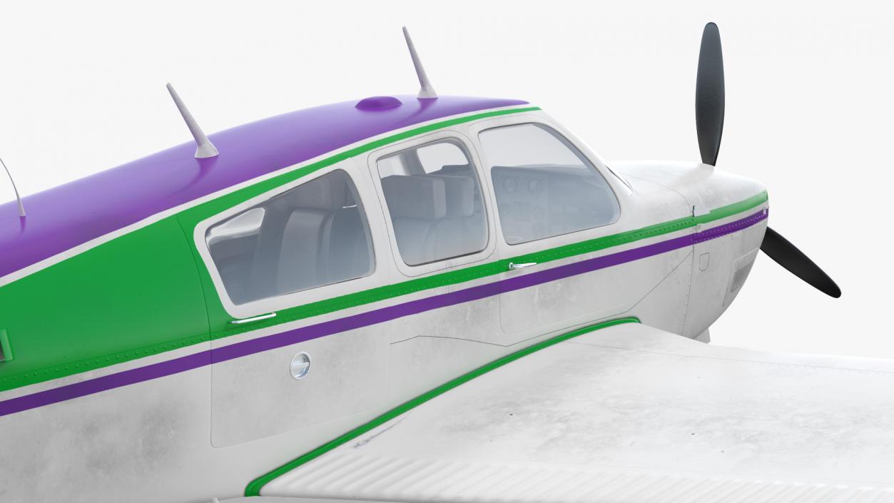 3D model Single Engined Aircraft V Tail