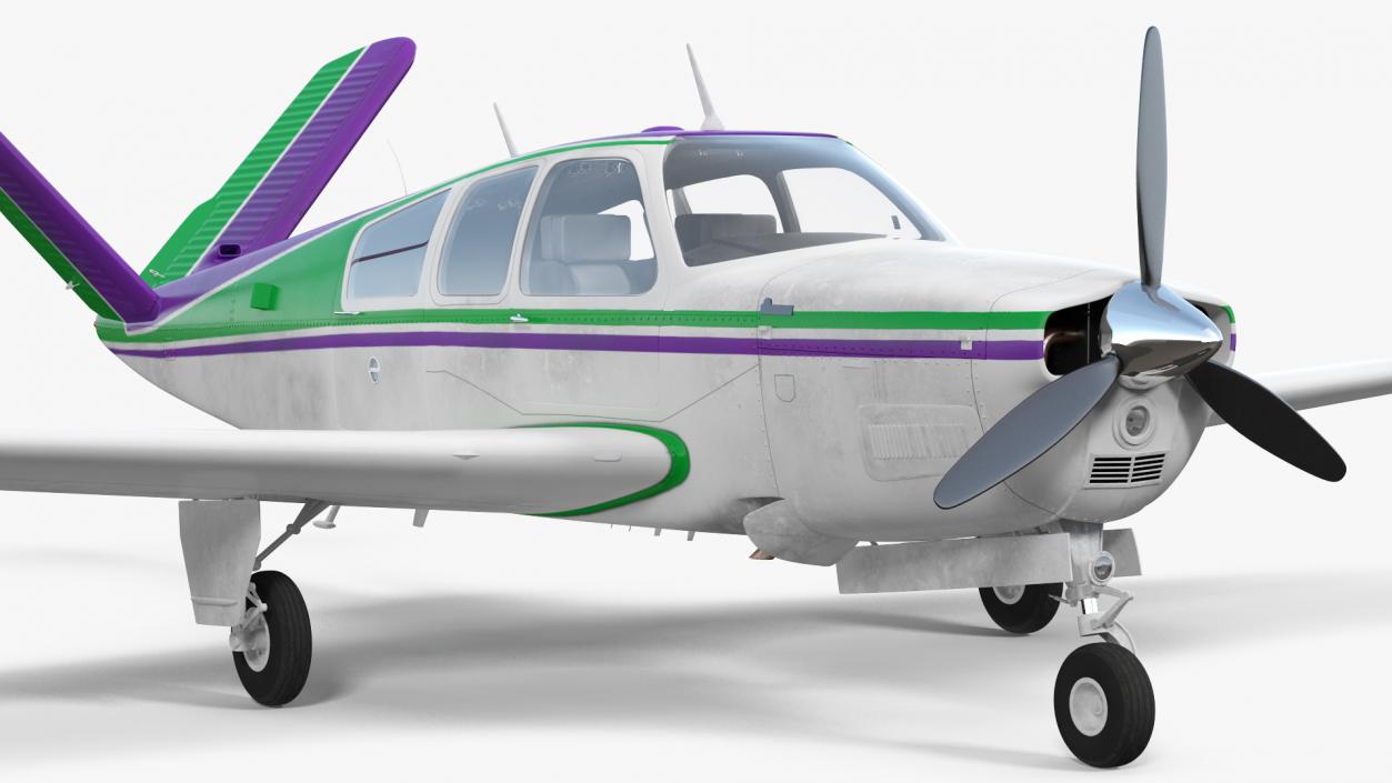 3D model Single Engined Aircraft V Tail