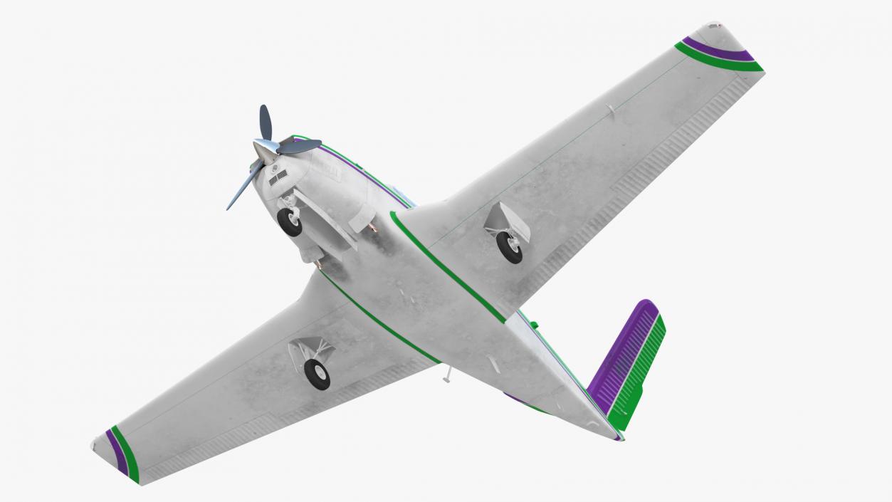 3D model Single Engined Aircraft V Tail