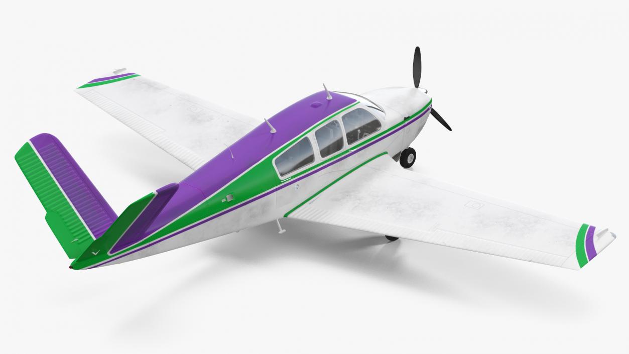 3D model Single Engined Aircraft V Tail