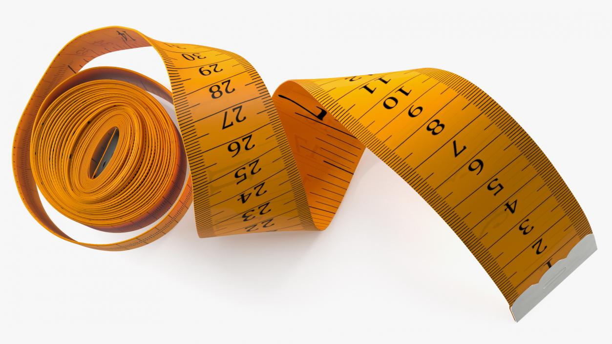 3D Orange Measuring Tape