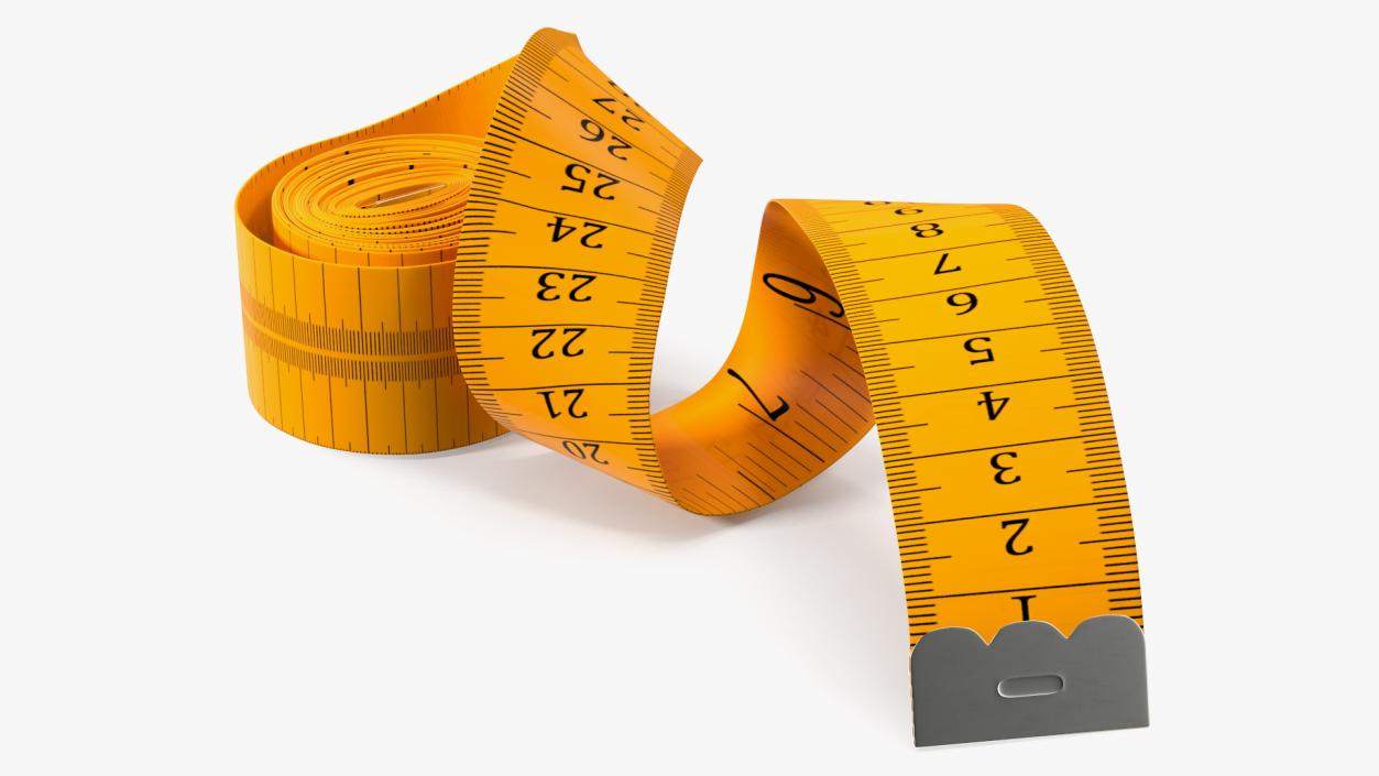 3D Orange Measuring Tape