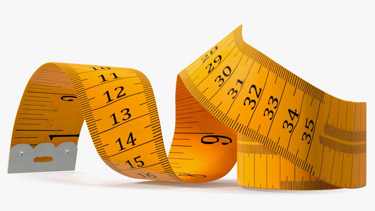 3D Orange Measuring Tape