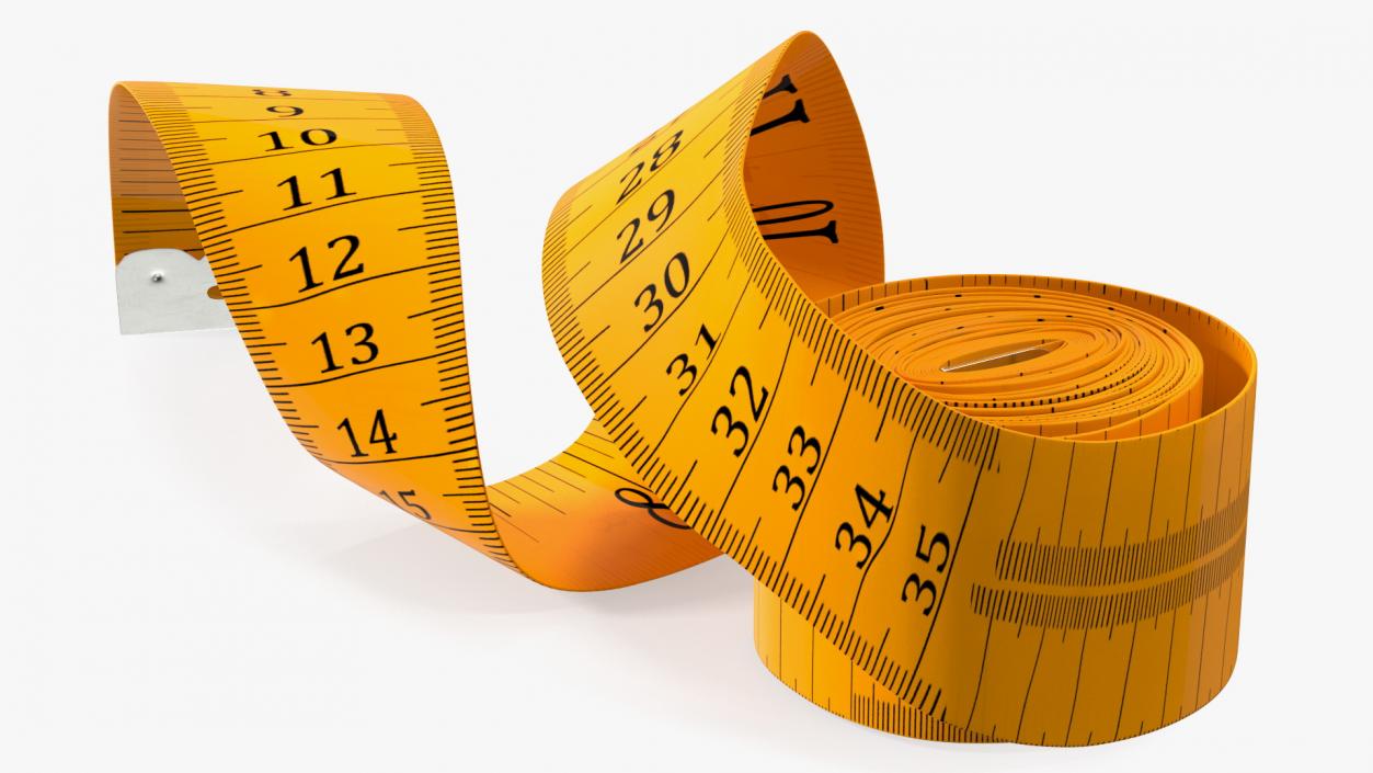 3D Orange Measuring Tape