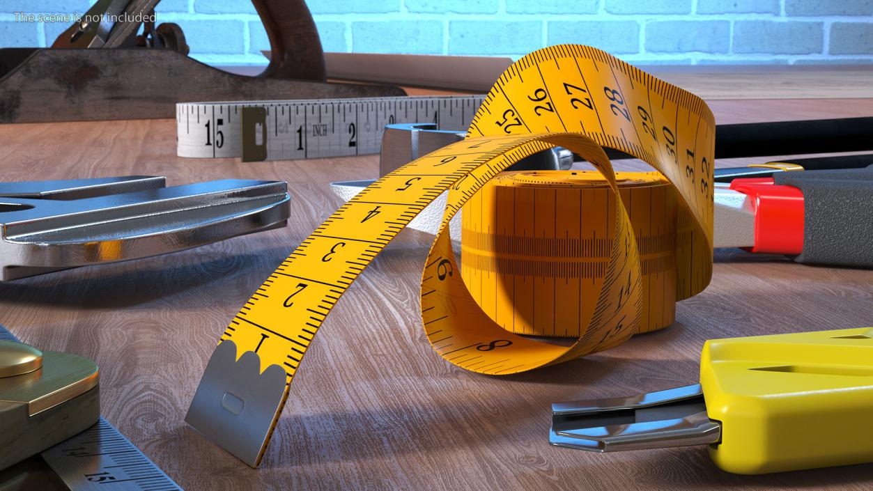 3D Orange Measuring Tape