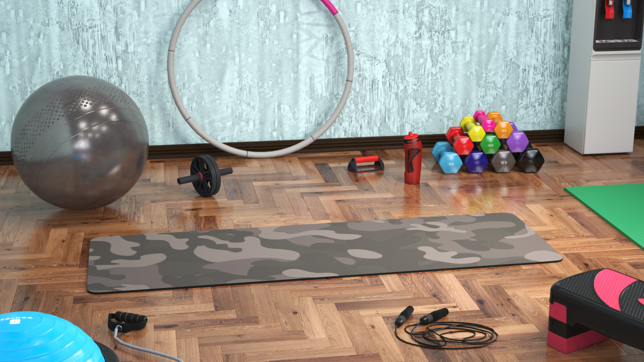 3D model Yoga Mat Unwrap Camo