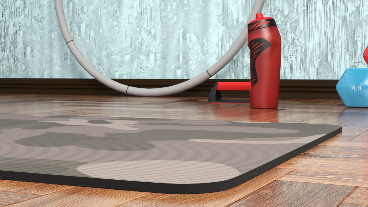 3D model Yoga Mat Unwrap Camo