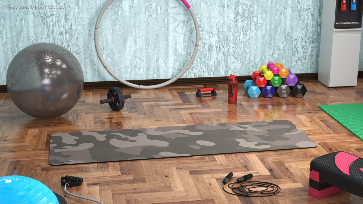 3D model Yoga Mat Unwrap Camo