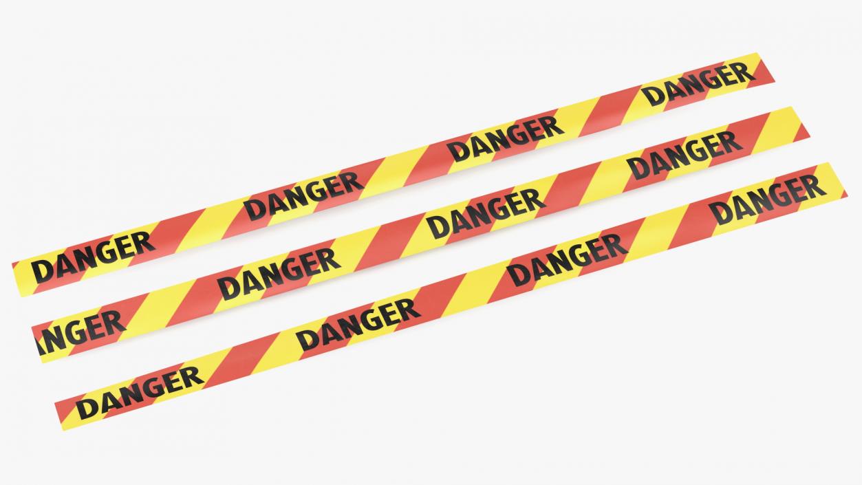 3D Barricade Tape Danger Yellow and Red