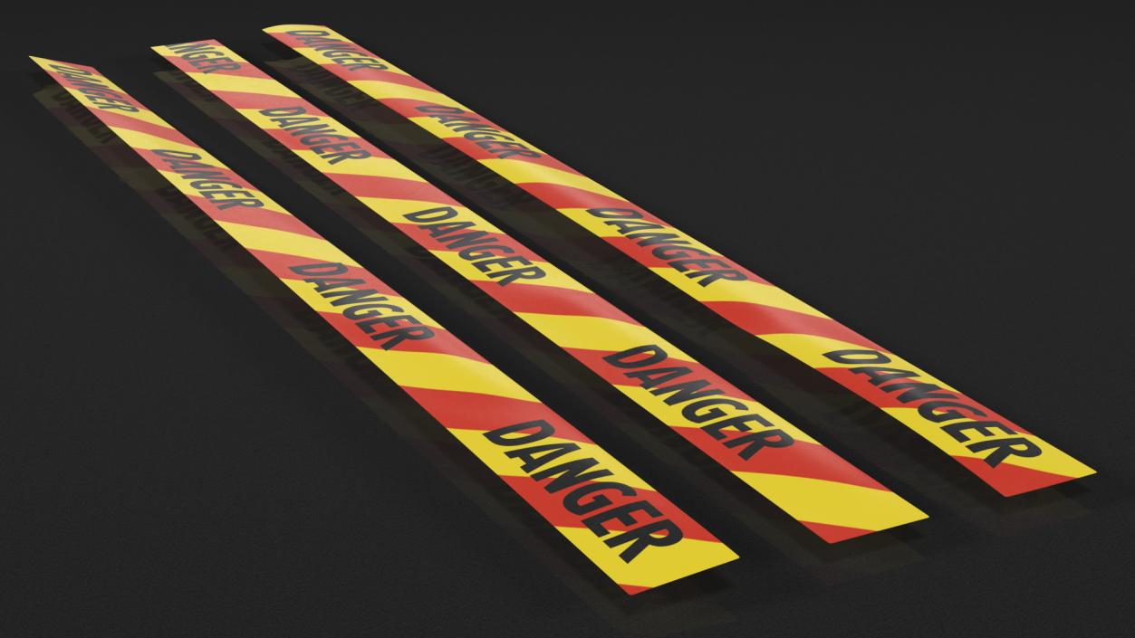 3D Barricade Tape Danger Yellow and Red