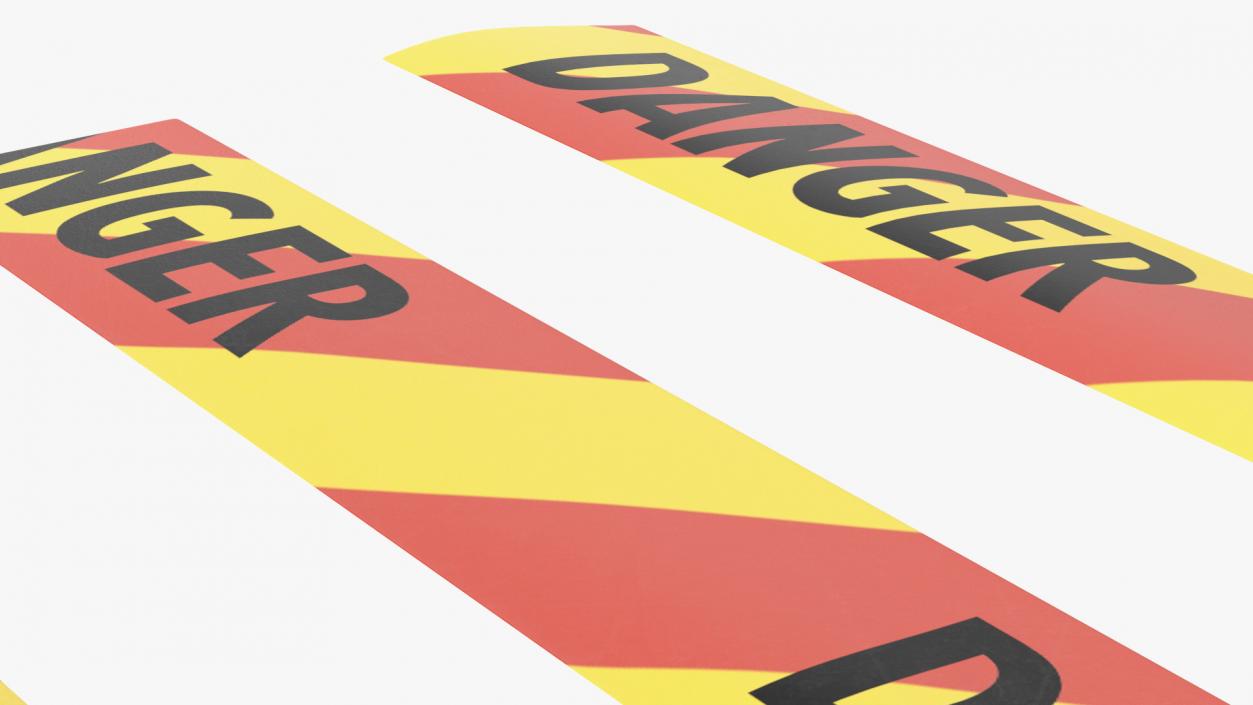 3D Barricade Tape Danger Yellow and Red