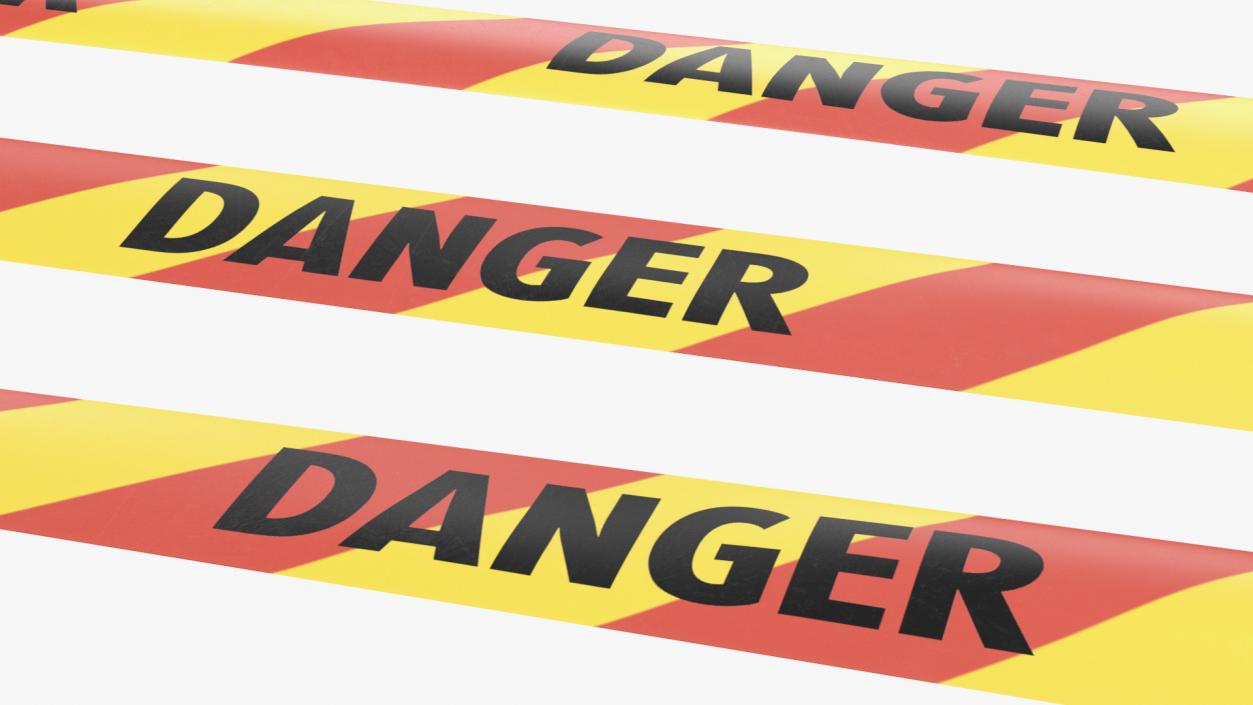 3D Barricade Tape Danger Yellow and Red