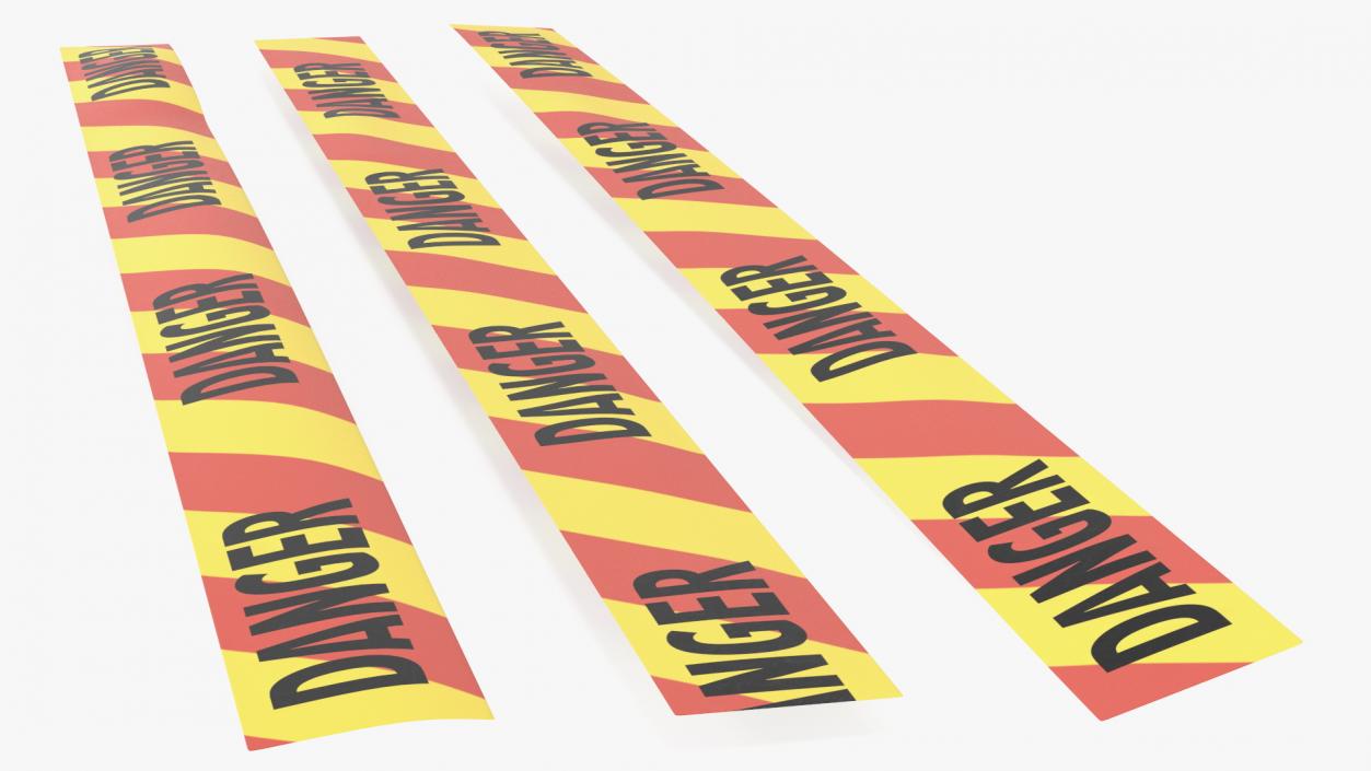 3D Barricade Tape Danger Yellow and Red