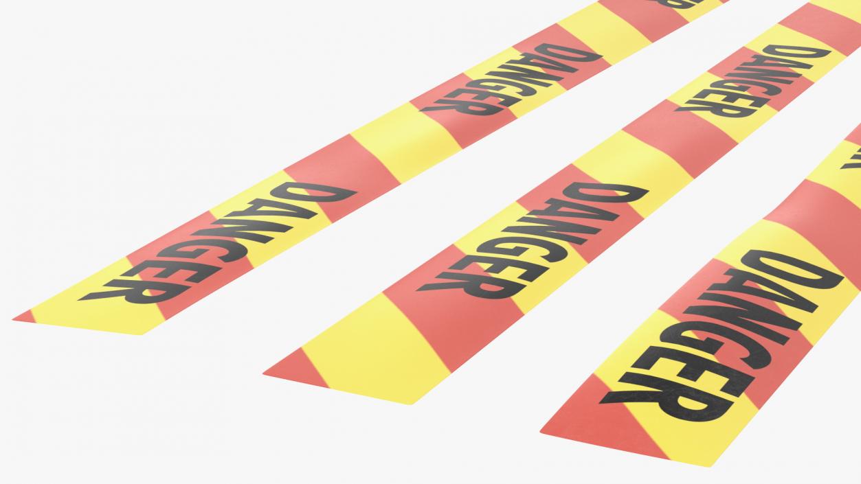 3D Barricade Tape Danger Yellow and Red