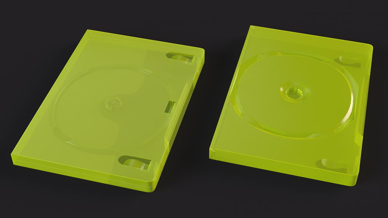 Closed Standard XBOX 360 Translucent Green 3D