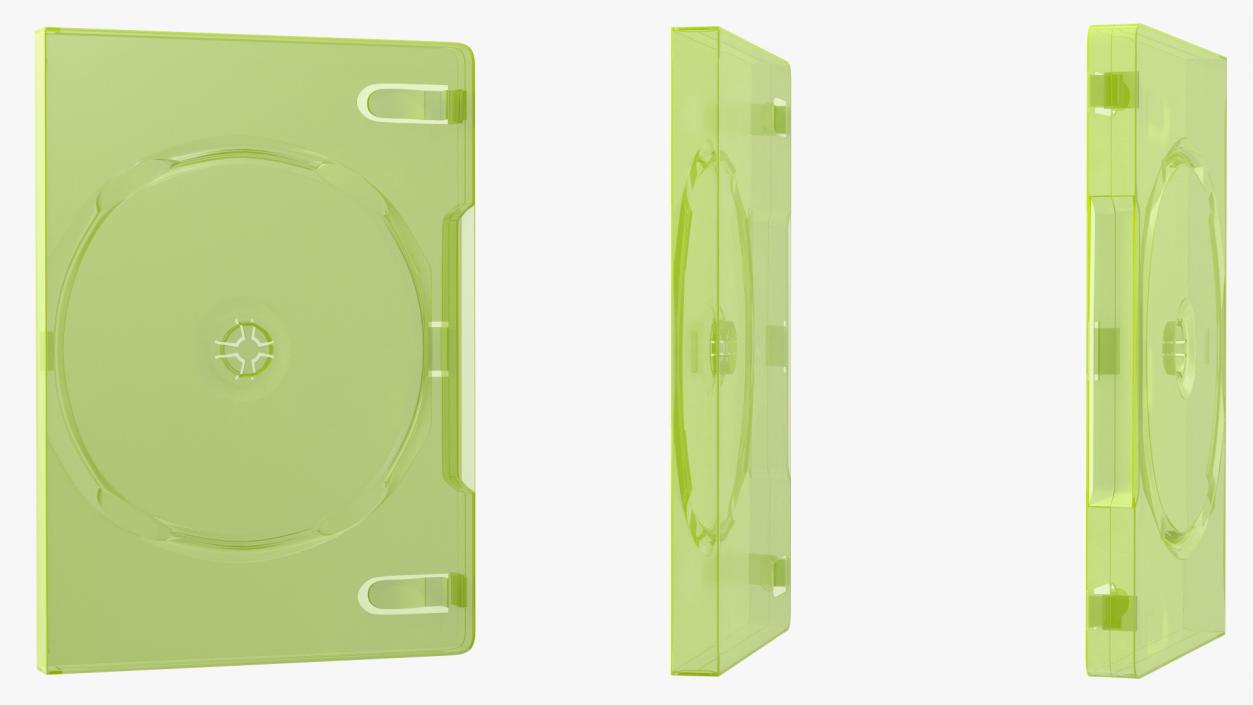 Closed Standard XBOX 360 Translucent Green 3D