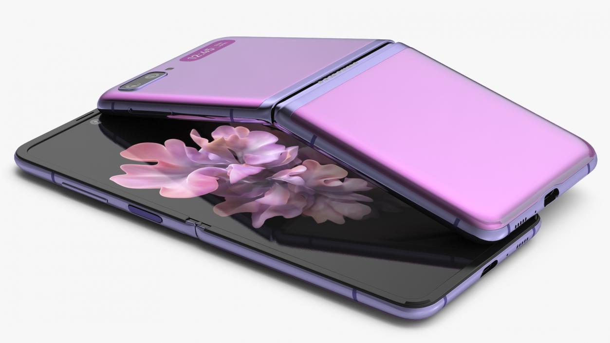 Mirror Purple Samsung Galaxy Z Flip Rigged 3D