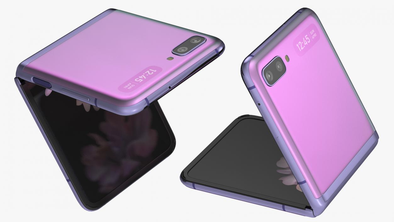 Mirror Purple Samsung Galaxy Z Flip Rigged 3D