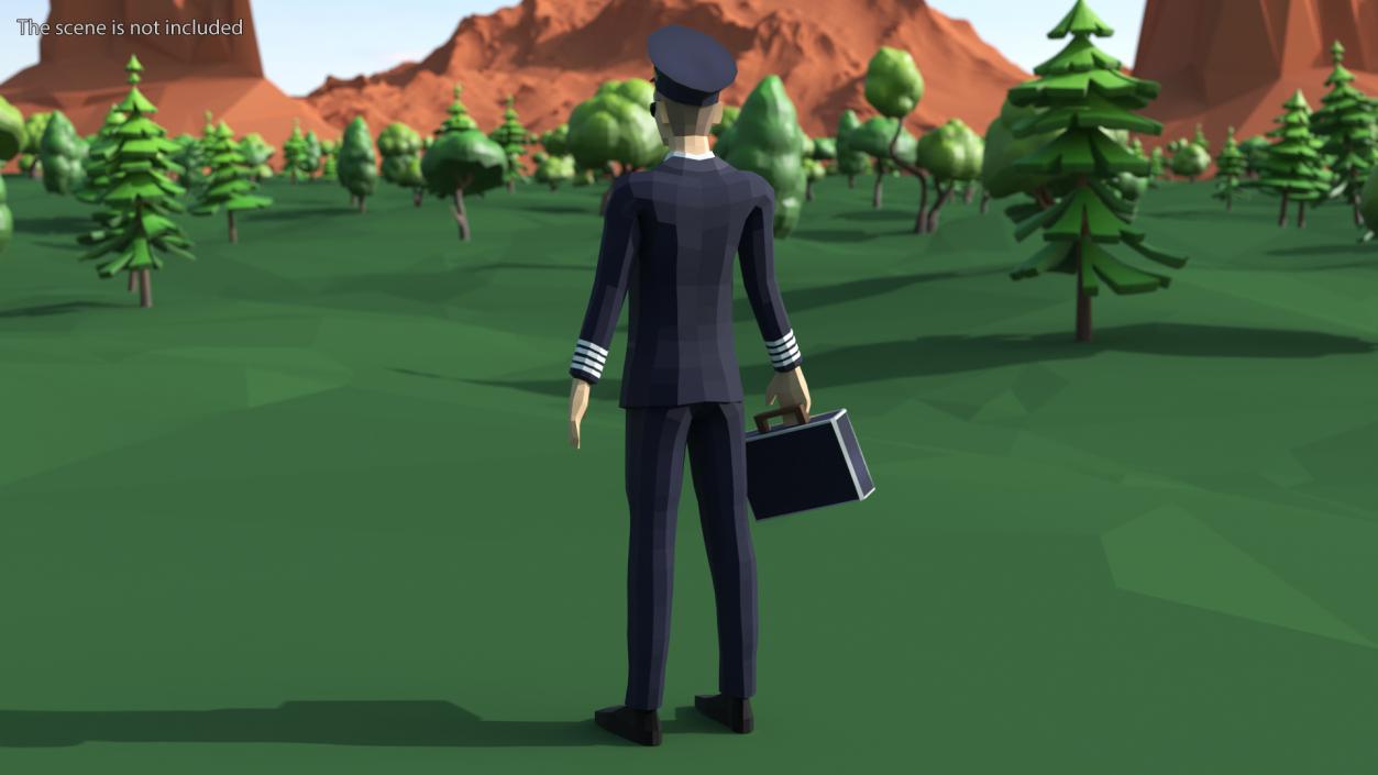 Low Poly Pilot 3D model