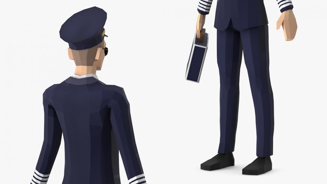 Low Poly Pilot 3D model