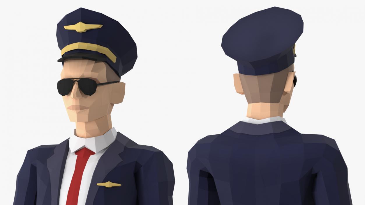 Low Poly Pilot 3D model