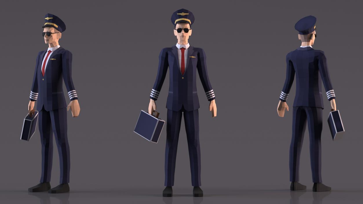 Low Poly Pilot 3D model