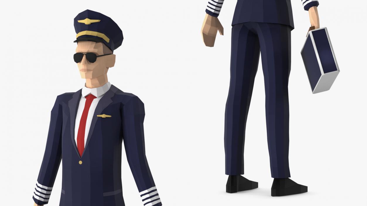 Low Poly Pilot 3D model