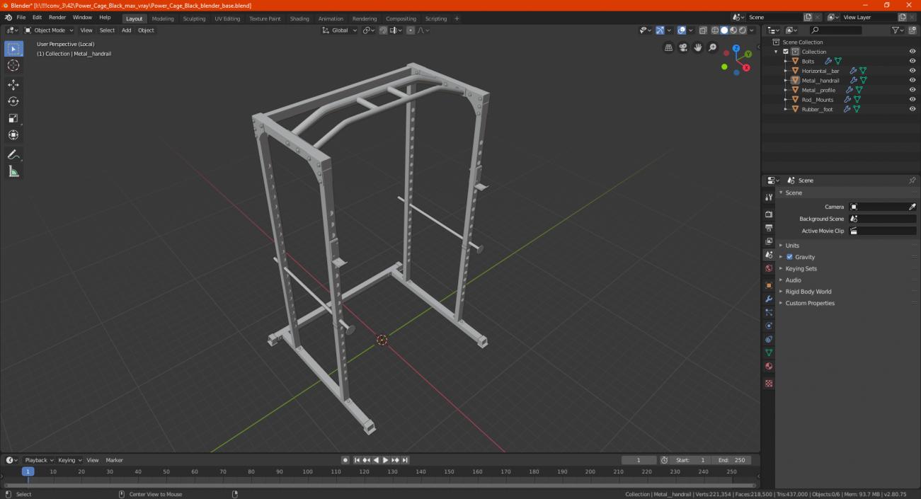 Power Rack Red 3D model